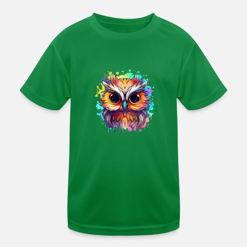 Niedliche Wachsame Eule | Nachtschwärmer Eule Kinder Funktions-T-Shirt