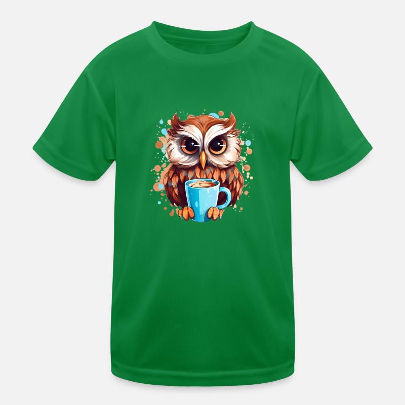 Niedliche Wachsame Eule | Nachtschwärmer Eule Kinder Funktions-T-Shirt