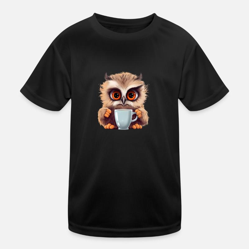 Niedliche Wachsame Eule | Nachtschwärmer Eule Kinder Funktions-T-Shirt