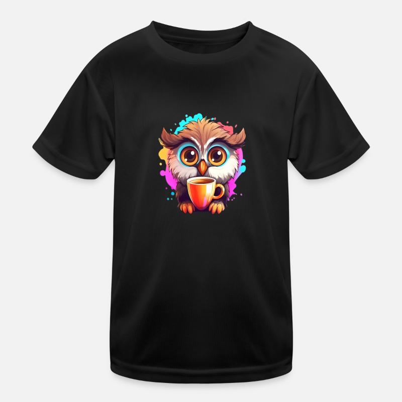 Niedliche Wachsame Eule | Nachtschwärmer Eule Kinder Funktions-T-Shirt