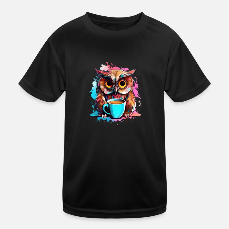 Niedliche Wachsame Eule | Nachtschwärmer Eule Kinder Funktions-T-Shirt
