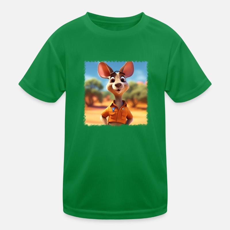 Süßes Känguru Kinder Funktions-T-Shirt