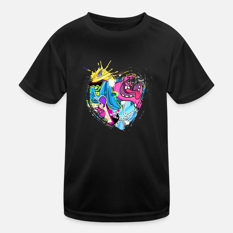Graffiti-Stil Splash Hip-Hop-Farben Malerfarbe Kinder Funktions-T-Shirt