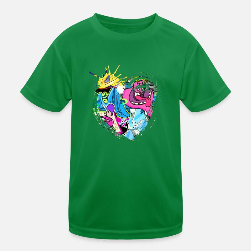 Graffiti-Stil Splash Hip-Hop-Farben Malerfarbe Kinder Funktions-T-Shirt