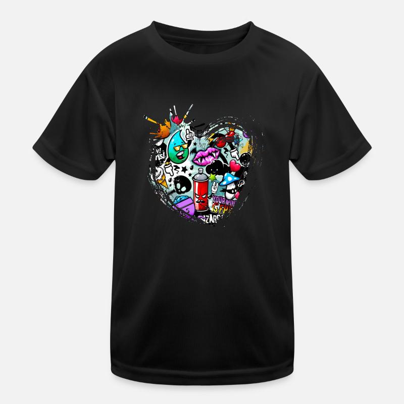 Graffiti-Stil Splash Hip-Hop-Farben Malerfarbe Kinder Funktions-T-Shirt