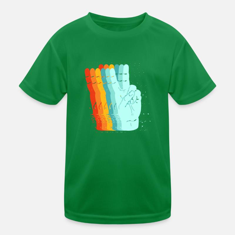 Friedens-Retro-Zeichen Kinder Funktions-T-Shirt