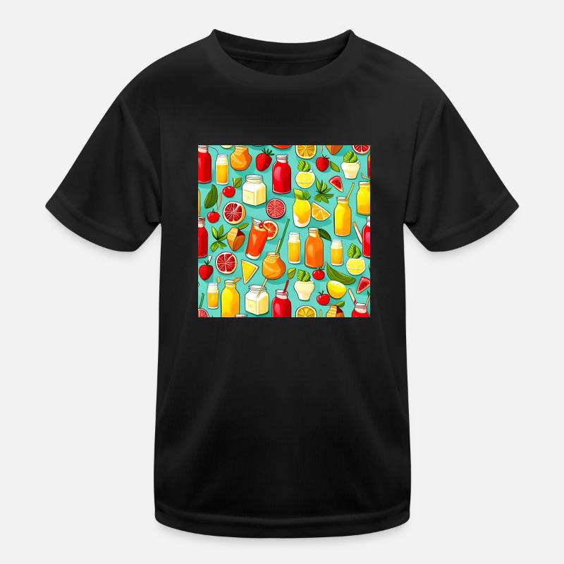 Yummy Summer Lemonade Pattern Kids Functional T-Shirt