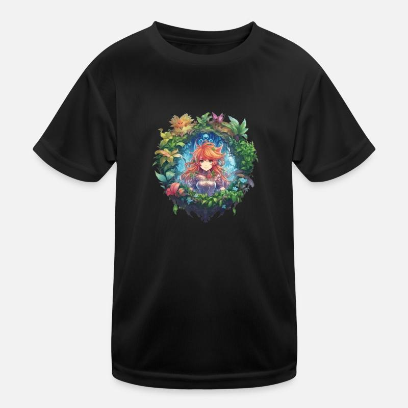 Süßes märchenhaftes Anime und Manga Mädchen Kinder Funktions-T-Shirt