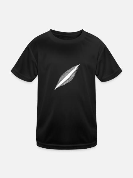 Kosmische Narbe - Kinder Funktions-T-Shirt - Schwarz - Vorne