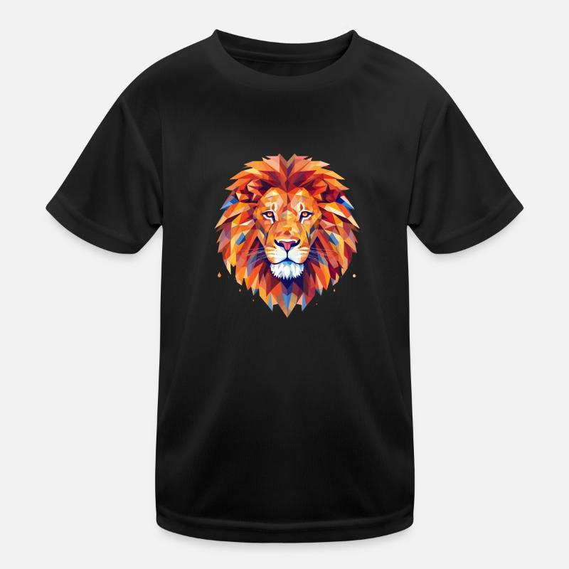 Geometric lion's head Kids Functional T-Shirt