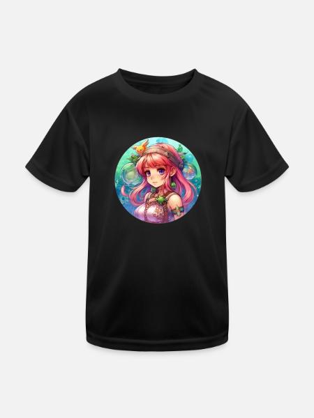 Ein süßes Märchen braucht ein süßes Mädchen:) - Kinder Funktions-T-Shirt - Schwarz