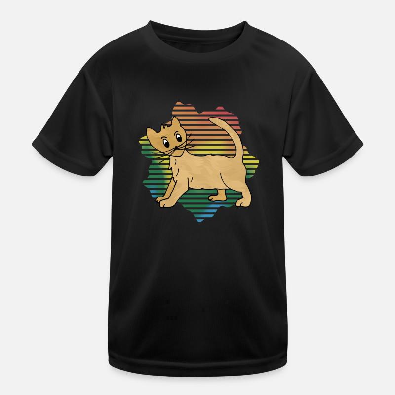 Katze Kinder Funktions-T-Shirt