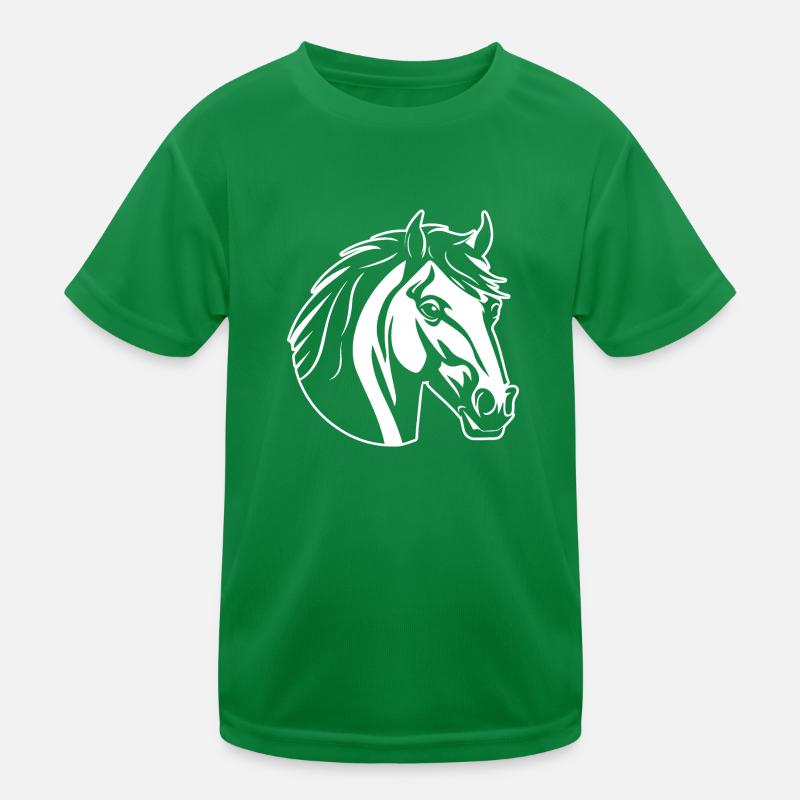Pferd Pferdekopf Pony Kinder Funktions-T-Shirt