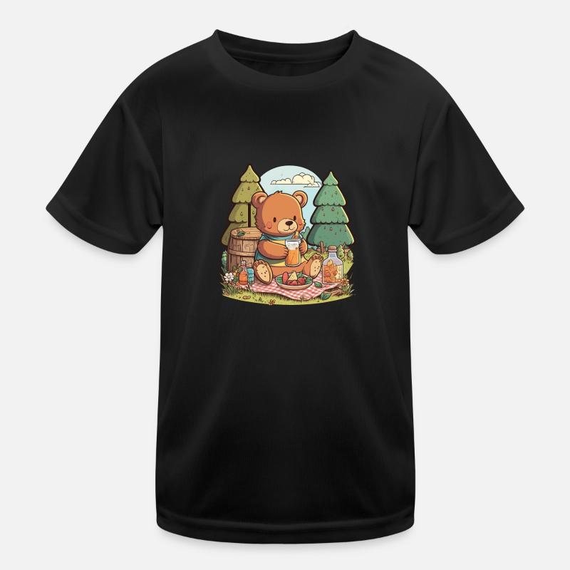 Picnic with a Bear Kids Functional T-Shirt