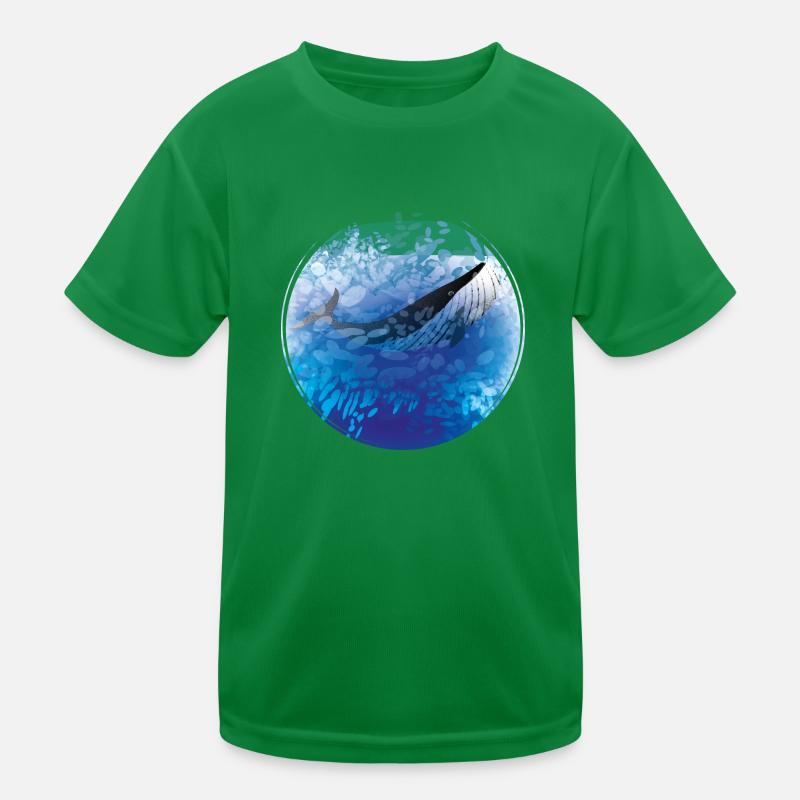 Blauwal Kinder Funktions-T-Shirt