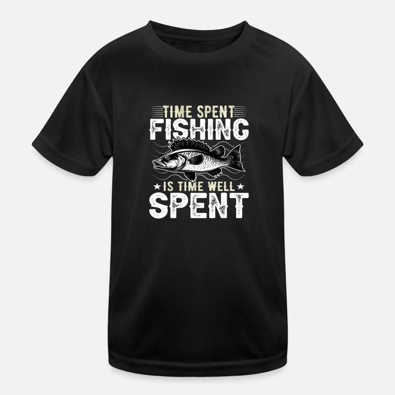 Le temps passé à pêcher est du temps bien dépensé T-shirt sport Enfant
