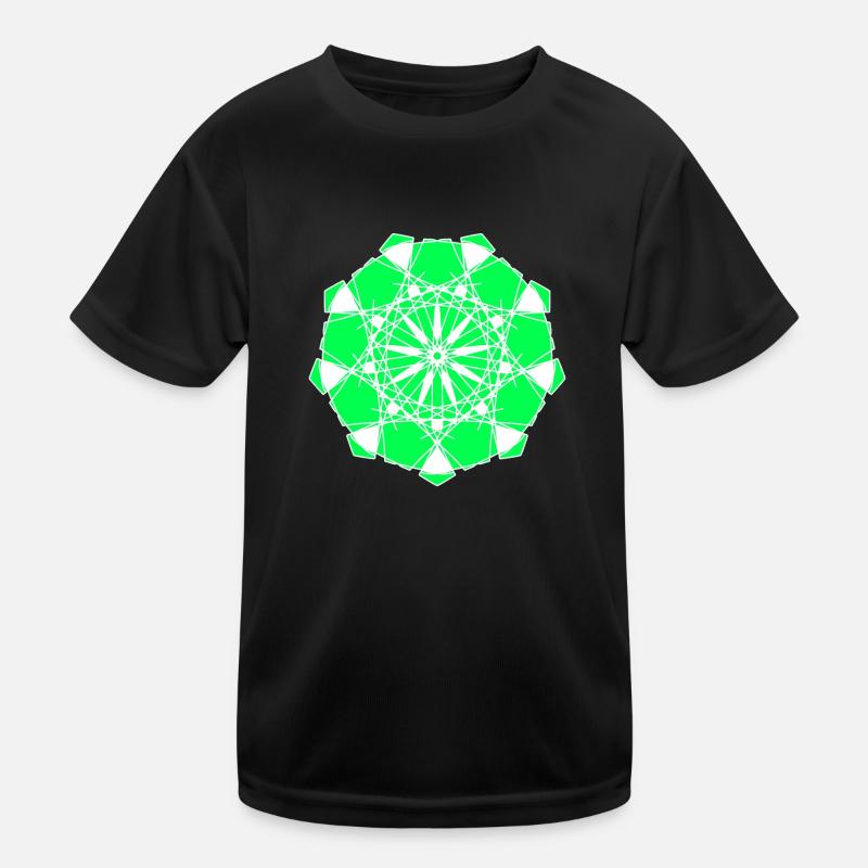 Muster - Kinder Funktions-T-Shirt - Schwarz