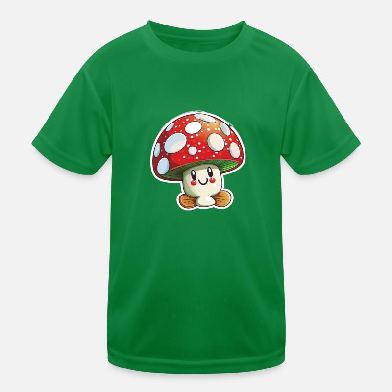 Drôle de champignon de dessin animé T-shirt sport Enfant