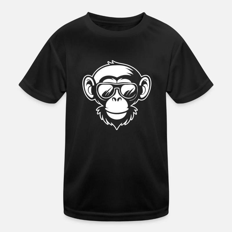 Affe Affen Affengesicht Dschungel Kinder Funktions-T-Shirt