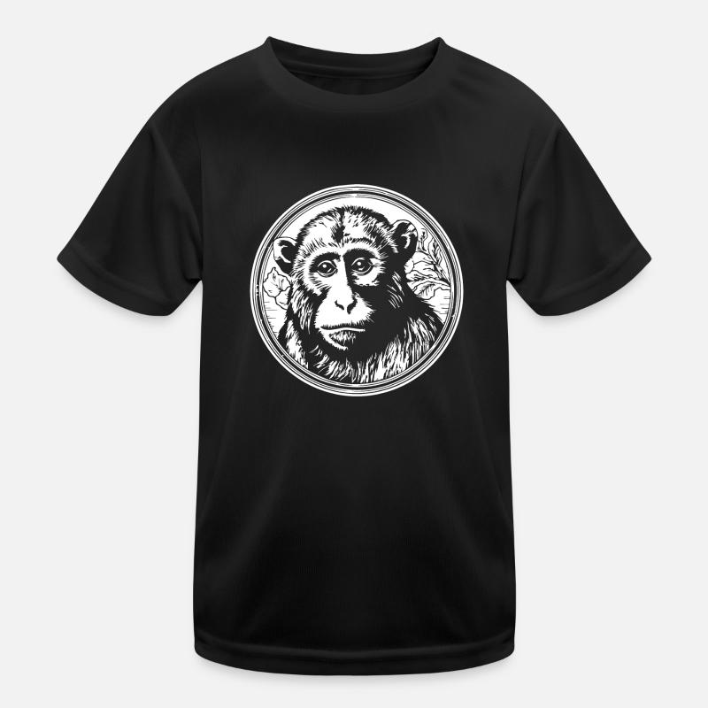 Singe Singe Visage de Singe Jungle T-shirt sport Enfant