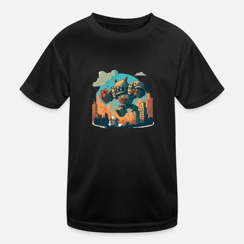 Roboter gegen Monster Kinder Funktions-T-Shirt