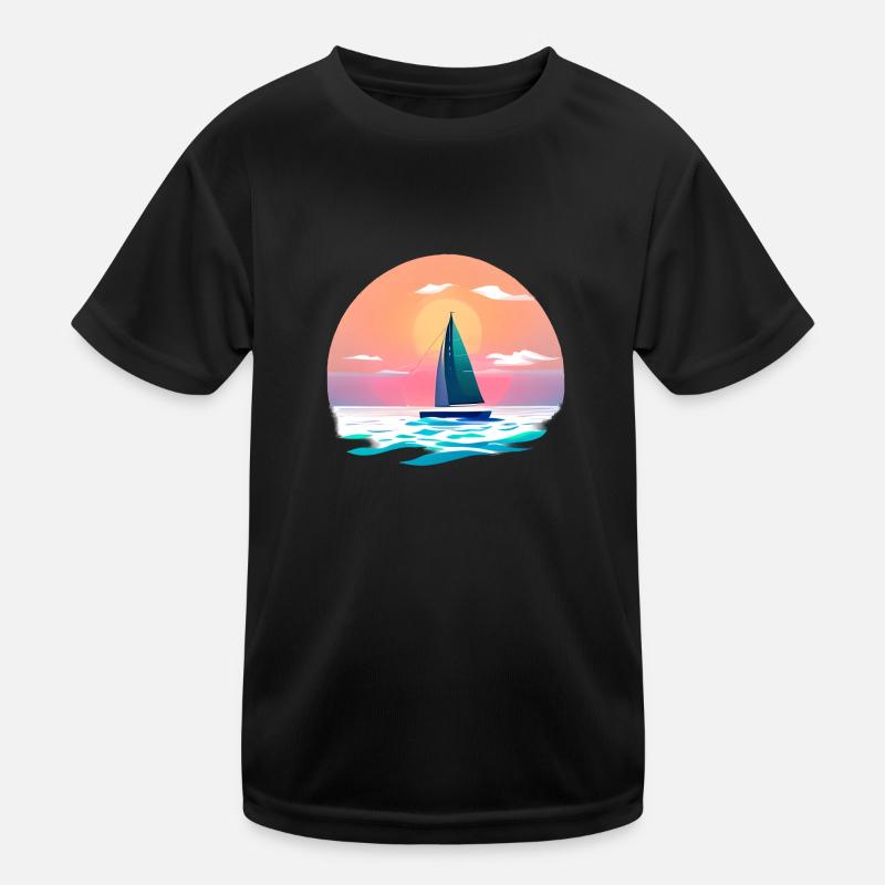 Sailing Sailor Sailboat Sailing Ship Sailing Kids Functional T-Shirt