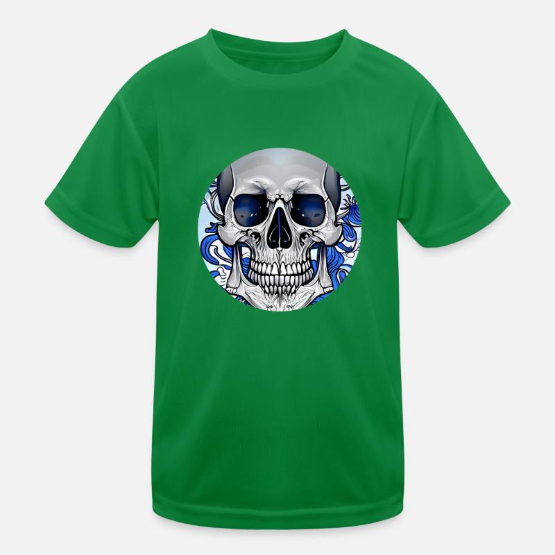 Grey Skull - Ornament Kinder Funktions-T-Shirt