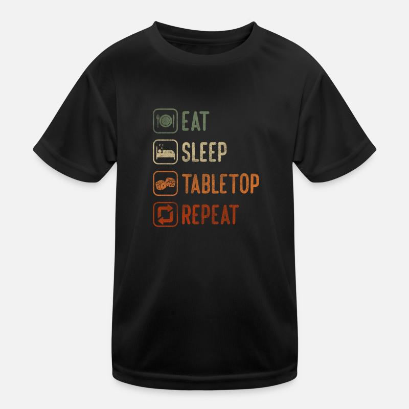 Board Game Board Roleplayer Player - Kids Functional T-Shirt - black