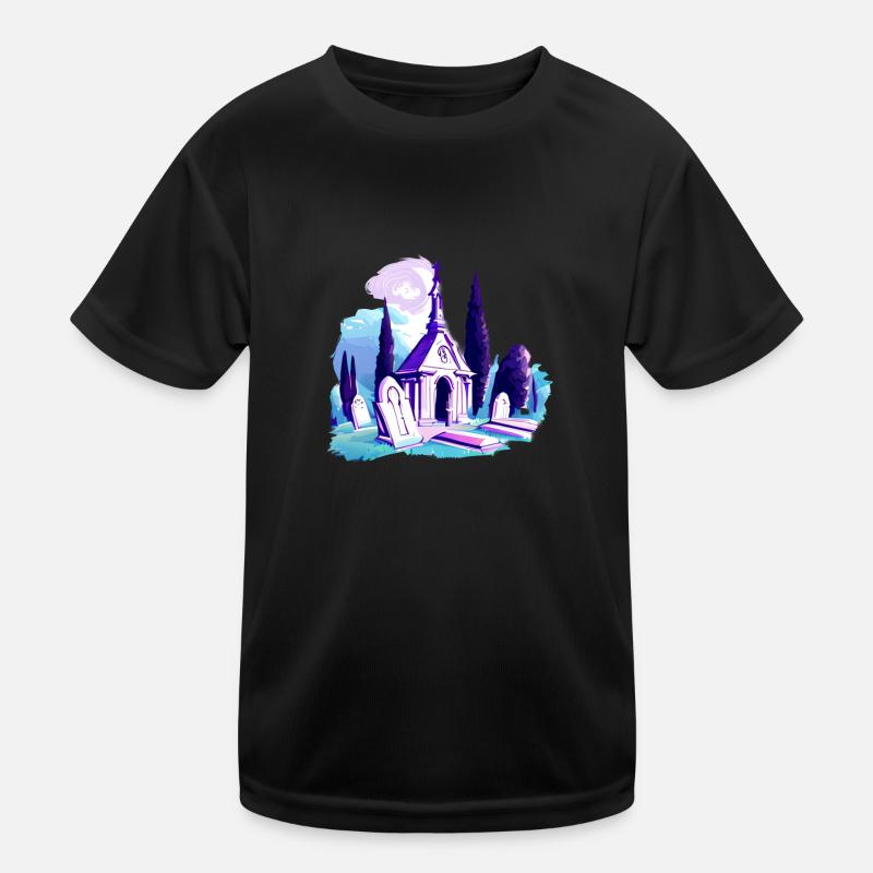 Friedhof Gräber Grab Mausoleum Kinder Funktions-T-Shirt