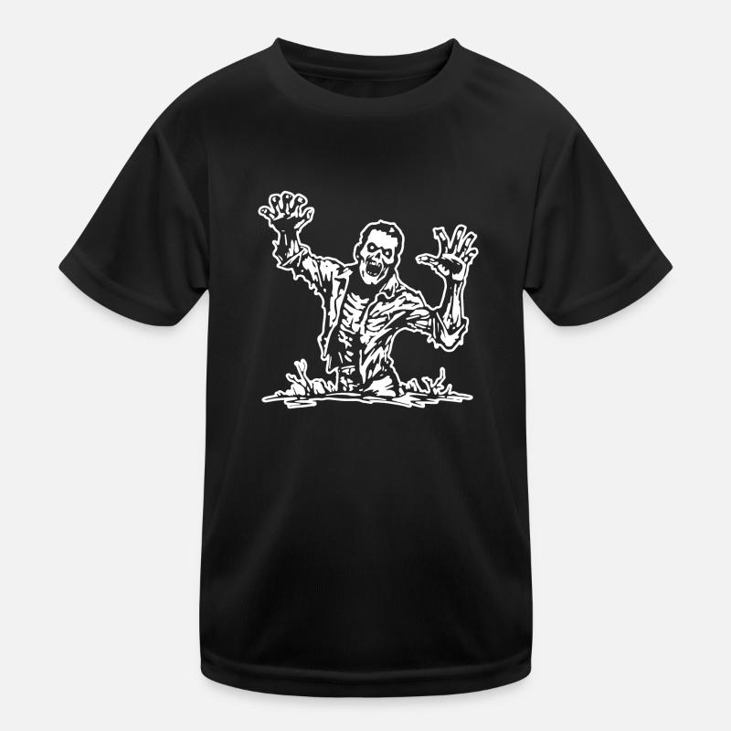 Zombie Undead Halloween Horror Kids Functional T-Shirt