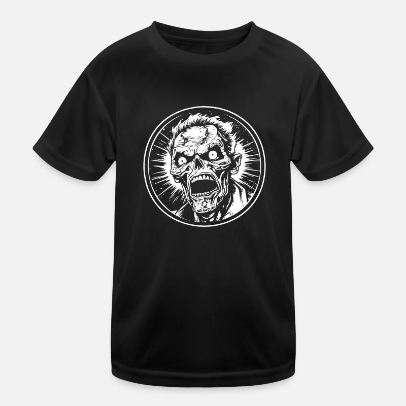 Zombie Undead Halloween Horror Kids Functional T-Shirt