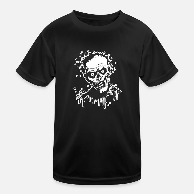 Zombie Undead Halloween Horror Kids Functional T-Shirt