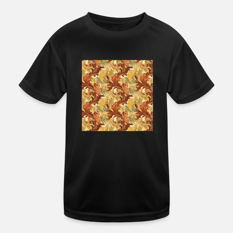Leaves Seamless Pattern Leaf Foliage Nature Print Kids Functional T-Shirt