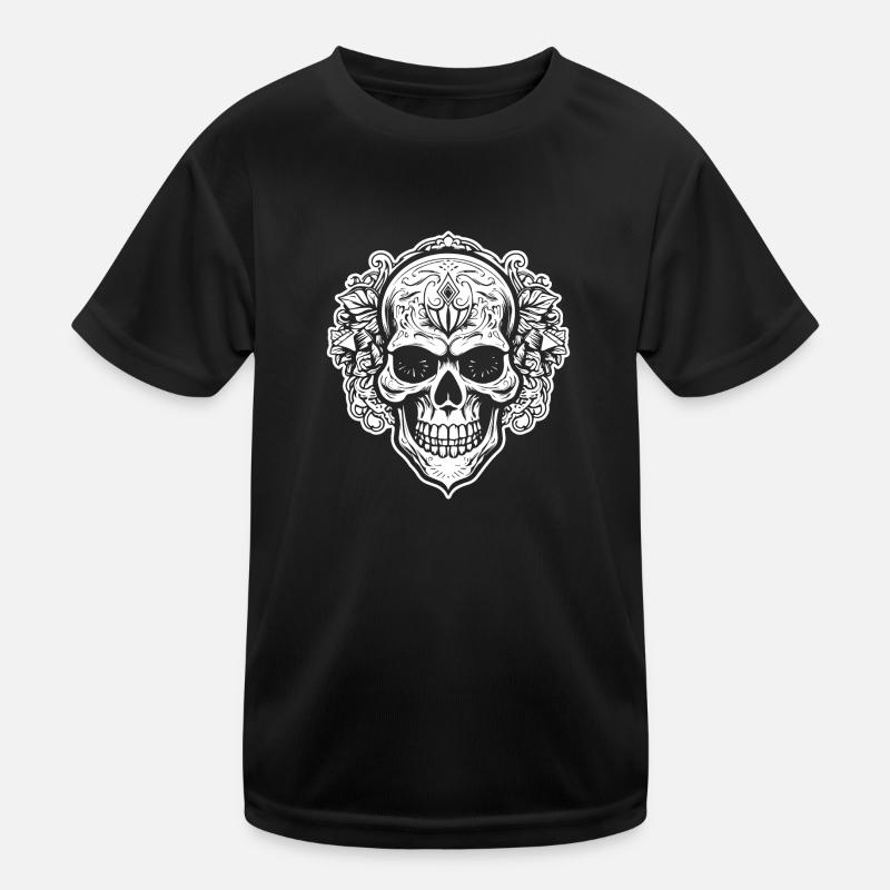 Skeleton Costume Bones Halloween Horror Kids Functional T-Shirt