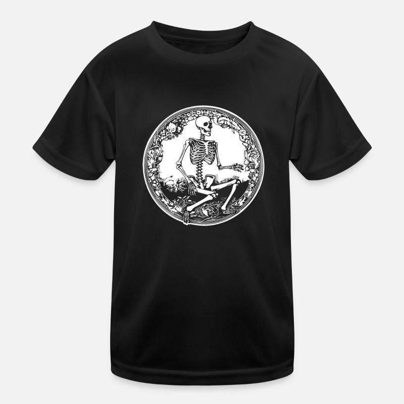 Skeleton Costume Bones Halloween Horror Kids Functional T-Shirt