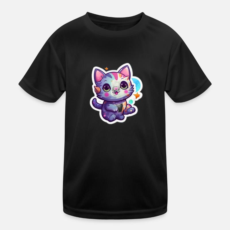 a cute little kitty Kinder Funktions-T-Shirt