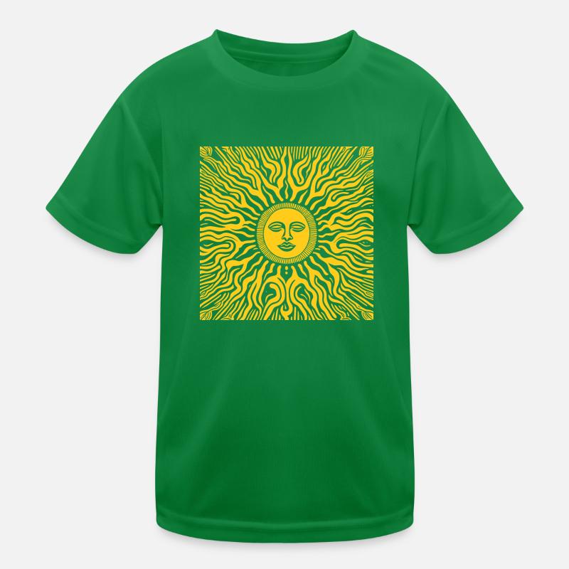 Decorative Sun Design Kids Functional T-Shirt