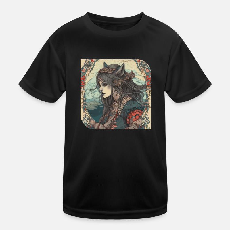 Sie Wolf Tochter Kinder Funktions-T-Shirt