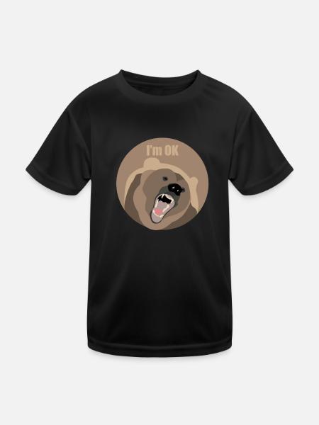 Mir geht es gut - Kinder Funktions-T-Shirt - Schwarz