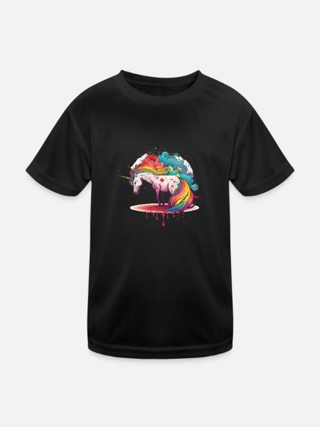 Rainbow Symphony - Kids Functional T-Shirt - black - Front