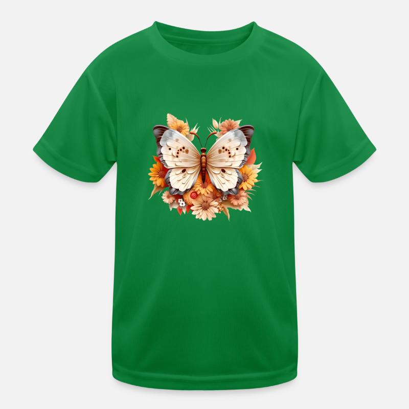 3D papillon fleur papillon fleurs beauté T-shirt sport Enfant