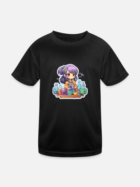 Alchemy Delight - Kinder Funktions-T-Shirt - Schwarz - Vorne