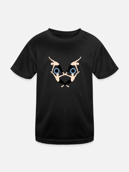 Auge - Kinder Funktions-T-Shirt - Schwarz - Vorne