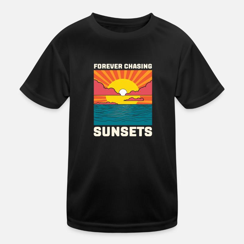 Forever Chasing Sunsets Kids Functional T-Shirt