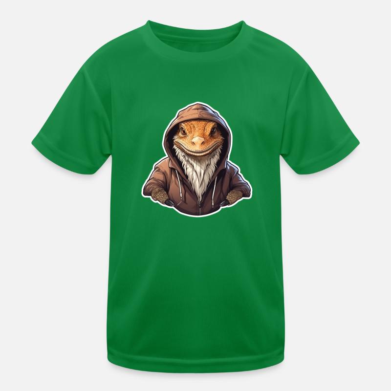 Coole Bartagame in Freizeitkleidung Kinder Funktions-T-Shirt
