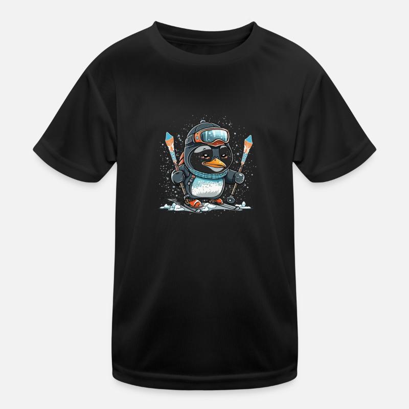 Kühle Abfahrt Kinder Funktions-T-Shirt