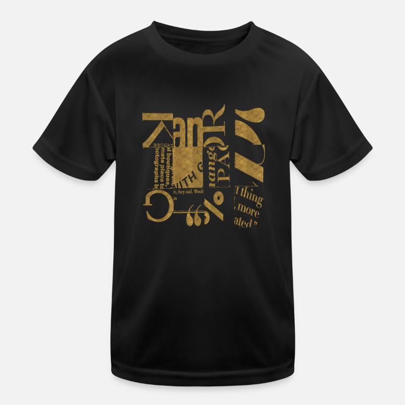 Newspaper Clips Scrapbook Magazines Alphabet Code Kids Functional T-Shirt