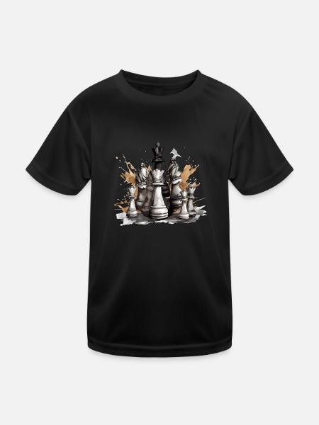 Chess pieces - Kids Functional T-Shirt - black - Front