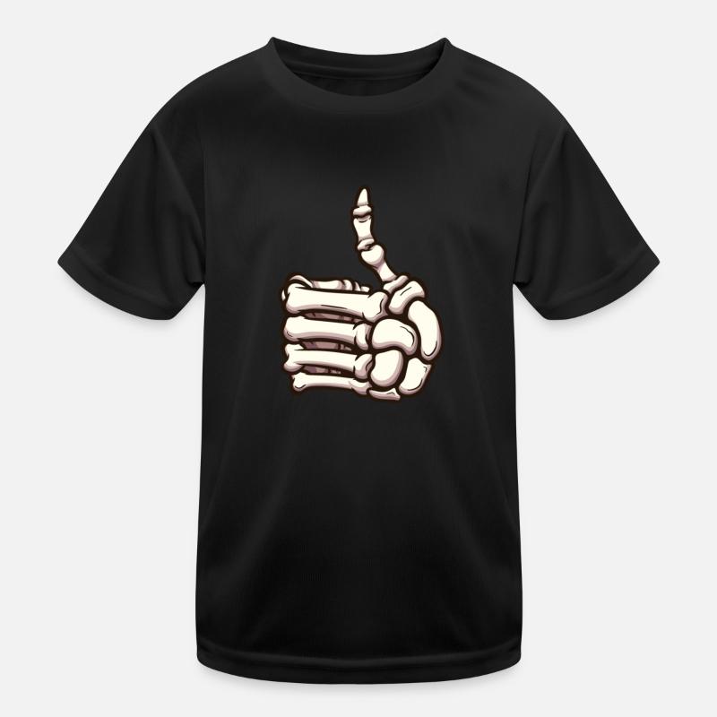 Pouce squelette levé T-shirt sport Enfant