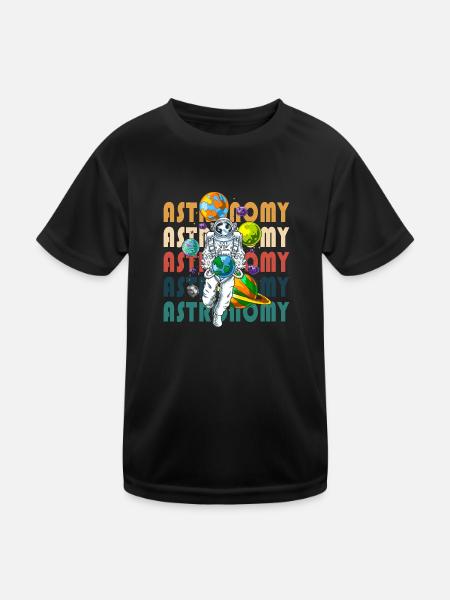Astronomy Space Space Star - Kids Functional T-Shirt - black - Front